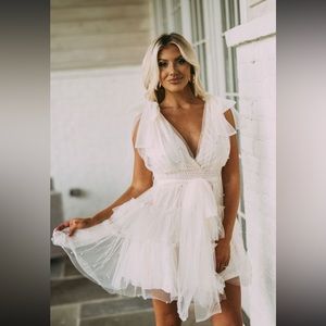 BRIDALbridal shower/Bach party tuele dress with Pearl embellishment